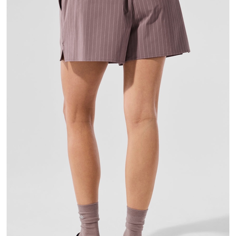 ALO Yoga Mauve Pinstripe Women's Shorts